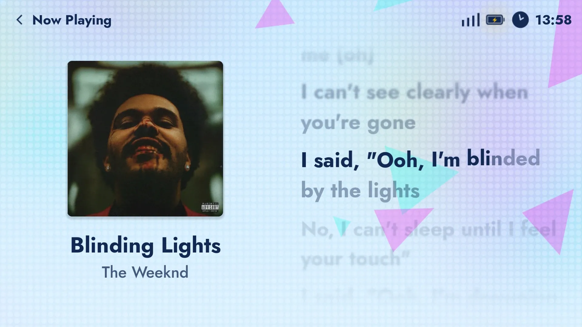 Nari on desktop: Synced lyrics